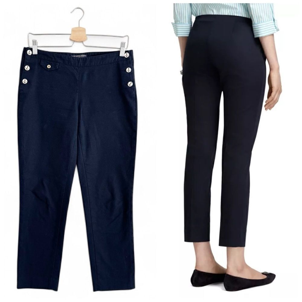 346 Brooks Brothers Navy Sailor Nautical Natalie Fit Pants Size 4